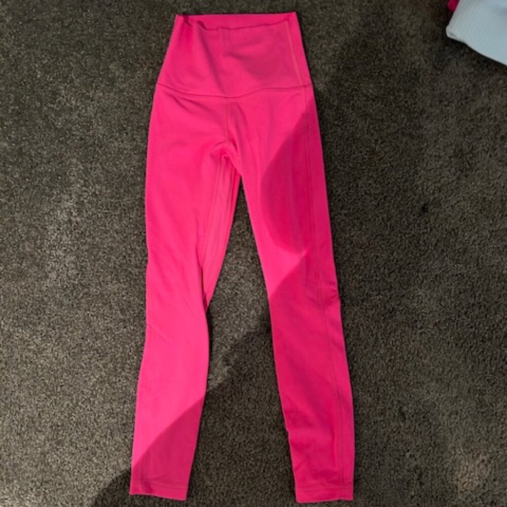 Hot Pink 25" Lululemon Align Leggings - size 0